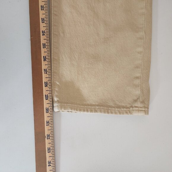 Abercrombie‎ & Fitch Jeans Mens 40x30 Tan Khaki AF Vintage Stretch 90s Straight - Picture 10 of 13